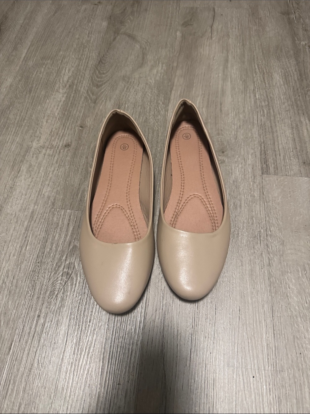 Women's Neutral Beige Slip-On Ballet Flats